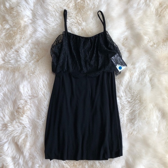 Bailey44 Dark Horse Lace Cold Shoulder Black Dress - Picture 2 of 5